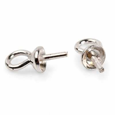 Agățătoare cu tijă pentru perlă argint 925, 7,50 mm