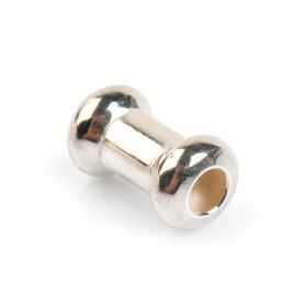 Distanțier tub argint 925, 6,5 x 3,7 mm, gaură 1,8 mm