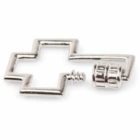 Închizătoare argint 925 cu șurub, cruce, 22,4 mm