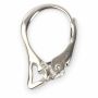 Tortiță cercel leverback argint 925 cu decupaj inimă, 16 mm, 1 buc - G0924