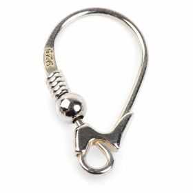 Tortiță cercel leverback argint 925, 18 mm