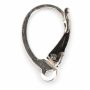 Tortiță cercel leverback argint 925 cu inel, 17,6 mm, 1 buc - G0961