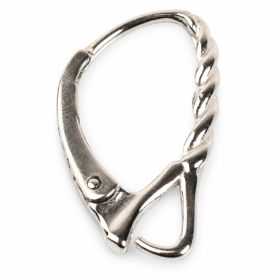Tortiță cercel leverback argint 925 torsadată 18,3 mm