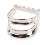 Agățătoare pandantiv argint 925 cu tije pentru perle, 13 x 8,6 mm - G1364
