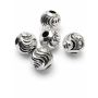 Biluță striuri spiralate argint 925, 6,00 mm