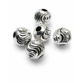 Biluță striuri spiralate argint 925, 6,00 mm