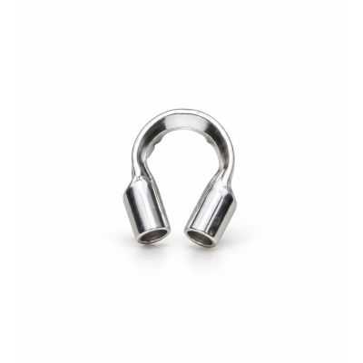 Protecții șnur argint 925 tip potcoavă, 4,4 × 3,5 mm, pentru șnur 0,6 mm - G0501