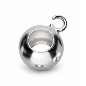 Biluțe argint 925 cu agățătoare, 3 mm, gaură 1,5 mm, pentru brățări - G0886