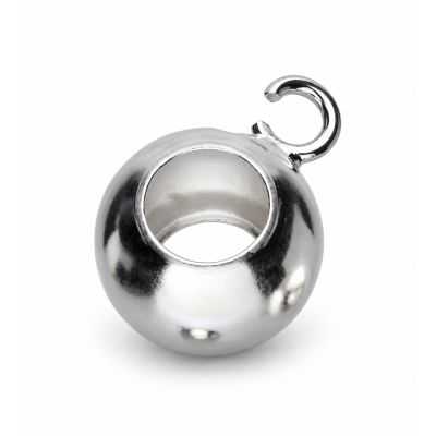 Biluțe argint 925 cu agățătoare, 3 mm, gaură 1,5 mm, pentru brățări - G0886