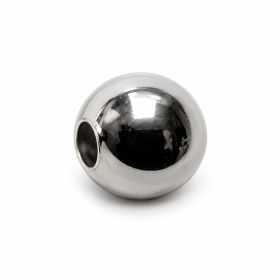 Biluțe argint 925 netede pentru brățări, 5 mm, gaură 1,9 mm - G1317