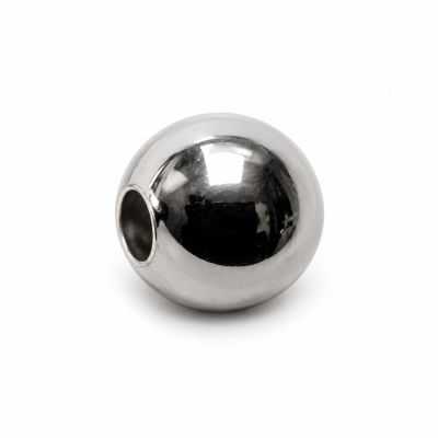 Biluțe argint 925 netede pentru brățări, 5 mm, gaură 1,9 mm - G1317
