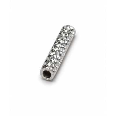 Tuburi argint 925 pentru brățări, model diamantat, 2 × 10 mm - G1353