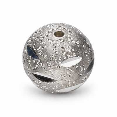 Biluțe argint 925 stardust cu tăieturi slash, 6 mm, gaură 1 mm - G1354