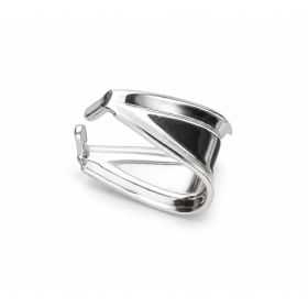 Agățătoare pandantiv argint 925 tip clește lată, 9 × 6 mm - G1371