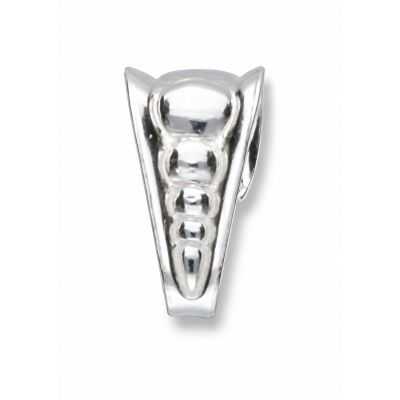 Agățătoare pandantiv argint 925 tip clește cu șirag de bile, 8,3 × 4,5 mm - G1399