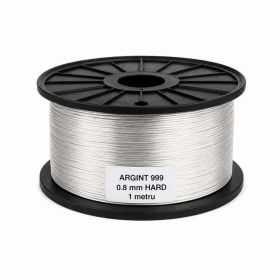 SR31 - Sârmă de argint 999 tare 0,8 mm pentru bijuterii - 1 metru