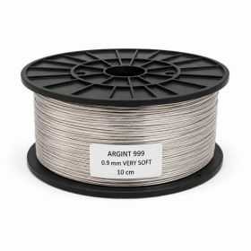 SR24 - Sârmă de argint 999 foarte moale 0,9 mm pentru bijuterii - bucata de 10 cm