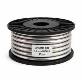 Sârmă de argint 925 foarte moale 1,5 mm pentru bijuterii - bucata de 10 cm