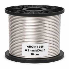 Sârmă de argint 925 foarte moale 0,9 mm pentru bijuterii - bucata de 10 cm