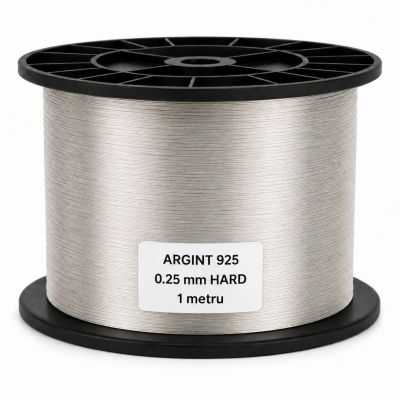 SR26 - Sârmă de argint 925 tare 0,25 mm pentru bijuterii - 1 metru