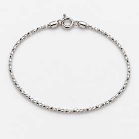 Brățară argint 925 lanț rotund diamantat 1,2 mm, 20 cm, cu închizătoare, 1 buc G2084
