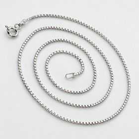 Lanț argint 925 venețian box diamantat 0,8 mm, 45 cm, cu închizătoare, 1 buc G2087