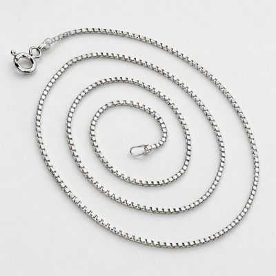 Lanț argint 925 venețian box diamantat 0,8 mm, 45 cm, cu închizătoare, 1 buc G2087