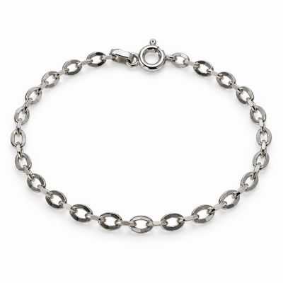 Brățară argint 925 zale ovale fațetate, 18 cm, cu închizătoare, 1 buc G2097