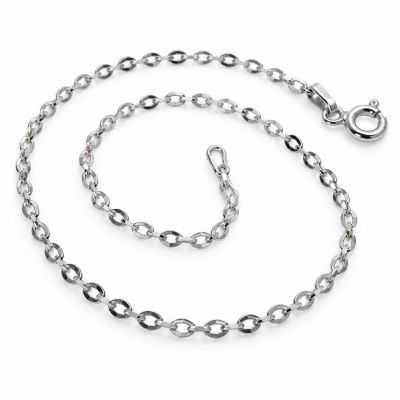 Lanț argint 925 zale ovale fațetate, 45 cm, cu închizătoare, 1 buc G2099