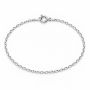 Brățară argint 925 zale ovale diamantate 0,95 mm, 20 cm, cu închizătoare, 1 buc G2102