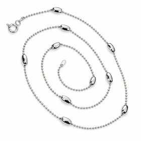 Lanț argint 925 cu mărgele ovale 3 mm, 45 cm, cu închizătoare, 1 buc G2111