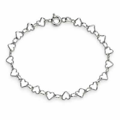 Brățară argint 925 cu inimioare 4,1 mm, 18 cm, cu închizătoare, 1 buc G2123