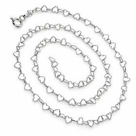 Lanț argint 925 cu inimioare 4,1 mm, 45 cm, cu închizătoare, 1 buc G2125