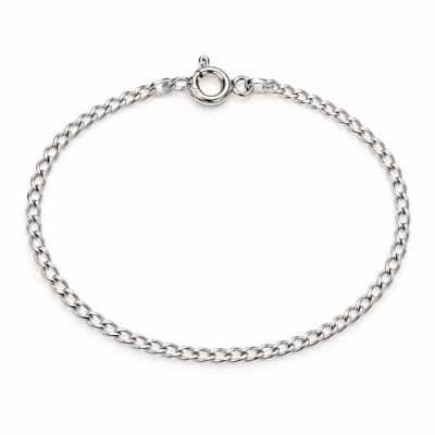 Brățară argint 925 cubaneză plată 1 mm, 18 cm, cu închizătoare, 1 buc G2127