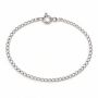 Brățară argint 925 cubaneză plată 1 mm, 18 cm, cu închizătoare, 1 buc G2127