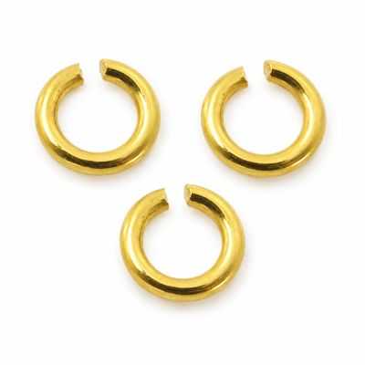 Zale deschise argint 925 placate cu aur, Ø 3,3 mm, sârmă 0,75 mm - G2148