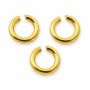 Zale deschise argint 925 placate cu aur, Ø 3,3 mm, sârmă 0,75 mm - G2148