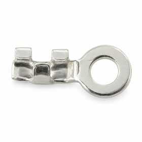 Capăt șnur argint 925 de strângere, pentru șnur de 0,8 mm, cu inel - G1477