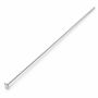 Ace cu cap plat argint 925, 0,6 × 60 mm, pentru mărgele - G1486