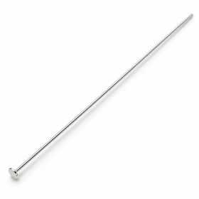 Ace cu cap plat argint 925, 0,6 × 60 mm, pentru mărgele - G1486