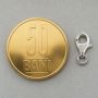 Închizătoare argint 925 tip pară, 12,1 × 7 mm, pentru brățară - G0589