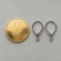 Tortiță cercel leverback ovală netedă argint 925 cu inel, 19,7 mm, 1 buc - G1204