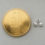 Biluțe argint 925 pentru brățări, model disco, 3 mm, gaură 1,5 mm - G0625