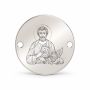 Bănuț argint 925 gravat Sfântul Apostol Marcu, Ø 16,5 mm, cu două găuri — R0326