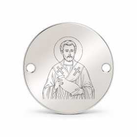 Bănuț argint 925 gravat Sfântul Apostol Timotei, Ø 16,5 mm, cu două găuri — R0333