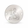 Bănuț argint 925 gravat Sfântul Mare Mucenic Artemie, Ø 16,5 mm, cu două găuri — R0346