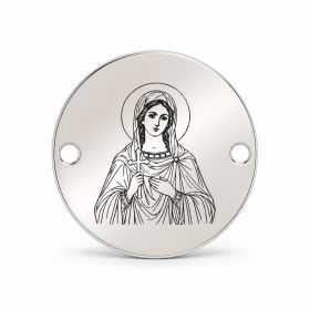 Bănuț argint 925 gravat Sfânta Muceniță Natalia, Ø 16,5 mm, cu două găuri — R0942