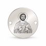 Bănuț argint 925 gravat Sfântul Apostol Iuda Tadeul, Ø 16,5 mm, cu două găuri — R0949
