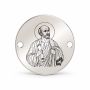 Bănuț argint 925 gravat Sfântul Prooroc Elisei, Ø 16,5 mm, cu două găuri — R0952