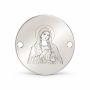 Bănuț argint 925 gravat Sfânta Maria Magdalena, Ø 16,5 mm, cu două găuri — R0957